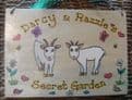 GOAT GARDEN FARM SHED OR WALL SIGN ANY COLOUR OR BREED WOODEN PERSONALISED ORDER 8 X 6 RECTANGLE
